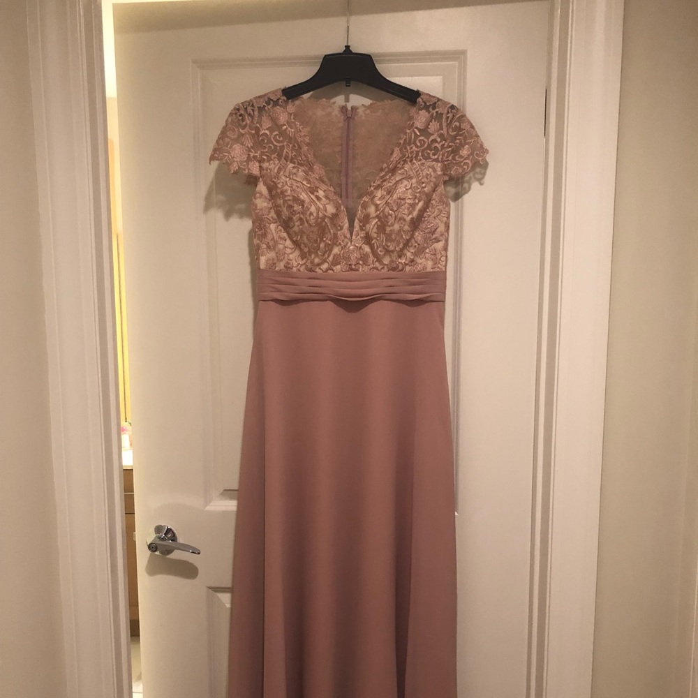 A-Line V-neck Floor-Length Chiffon Dress